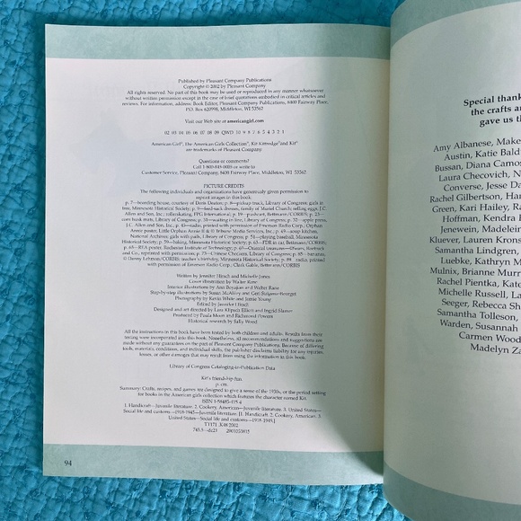 American Girl Kit's Friendship Fun Activity Book Crafts Food Game - Picture 6 of 6